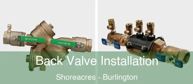 Back Valve Installation Shoreacres - Burlington